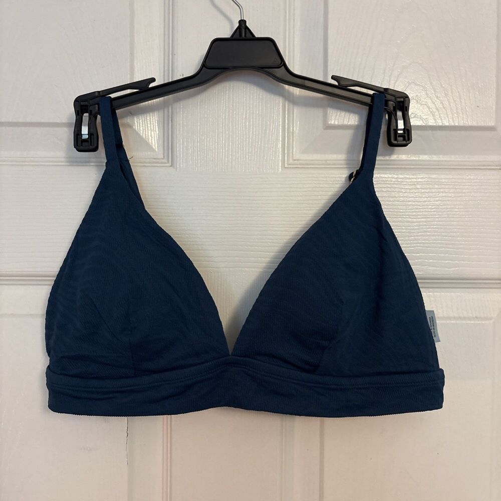 Shade & Shore Women’s Beach Pool Padded Dark Teal Bathing Suit Top,  Size XL 16